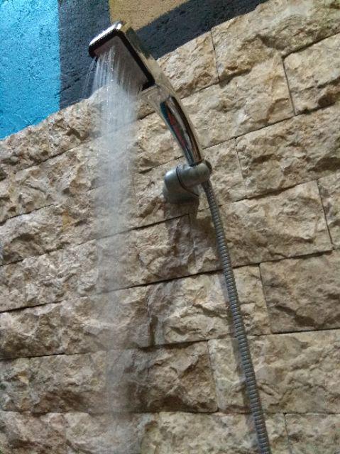 Shower Tekanan Tinggi Irit Air Hemat Air High Pressure Handheld 300 Holes Square Bentuk Persegi