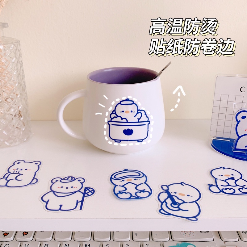 Stiker Lucu Stiker Anti Air Stiker Transparan Stiker Binatang Sticker Deco Hias HP Tumbler Laptop Botol Minum Koper Stiker Kucing Bear Anjing Kelinci Bebek Stiker karakter Kartun Cute Imut Stiker DIY Planner Scrapbook Jurnal Photocard