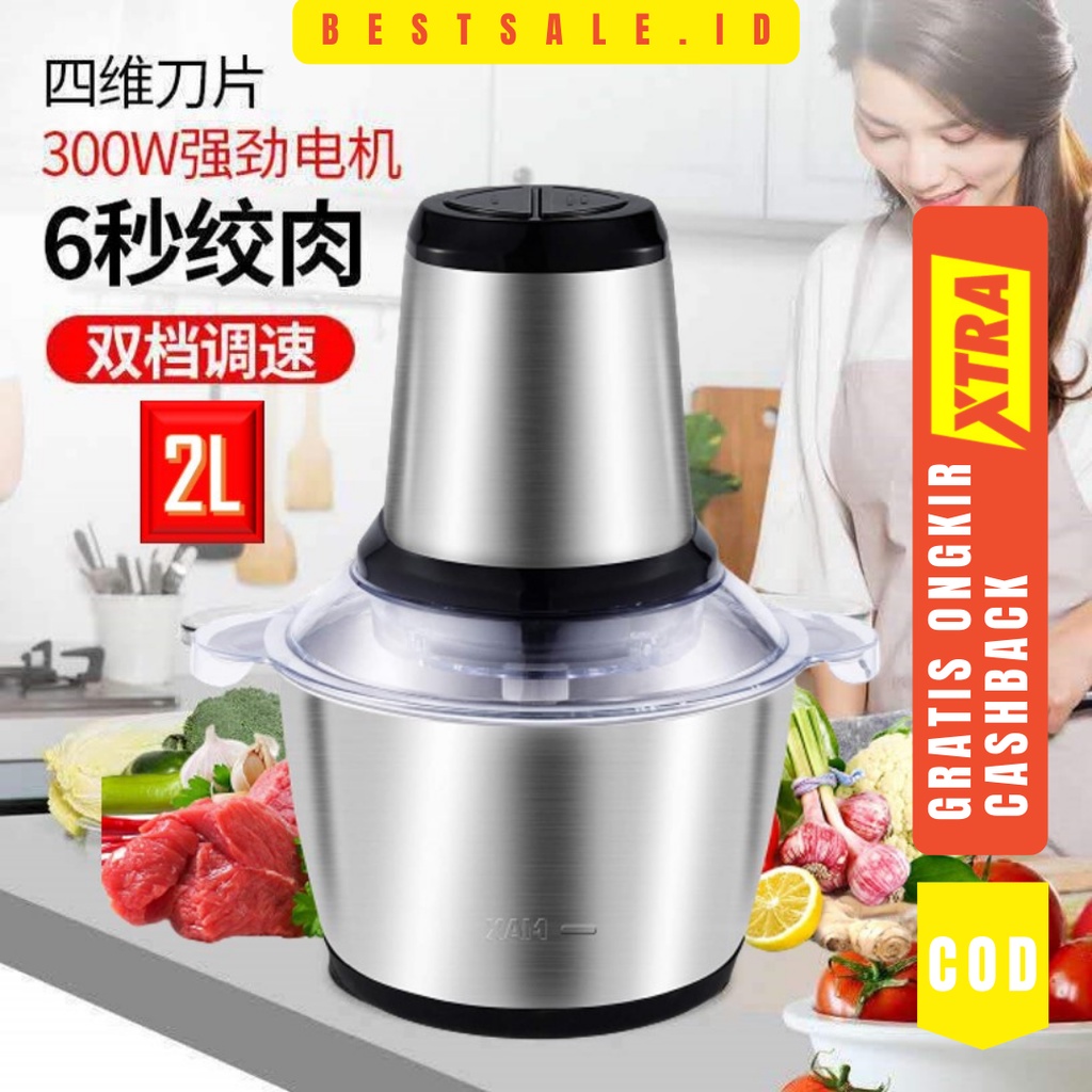 Blender Daging Elektrik Stainless  304 - Stainless 304 Meat Grinder - Blender Giling Daging Stainless - Blender Capsule - Chopper