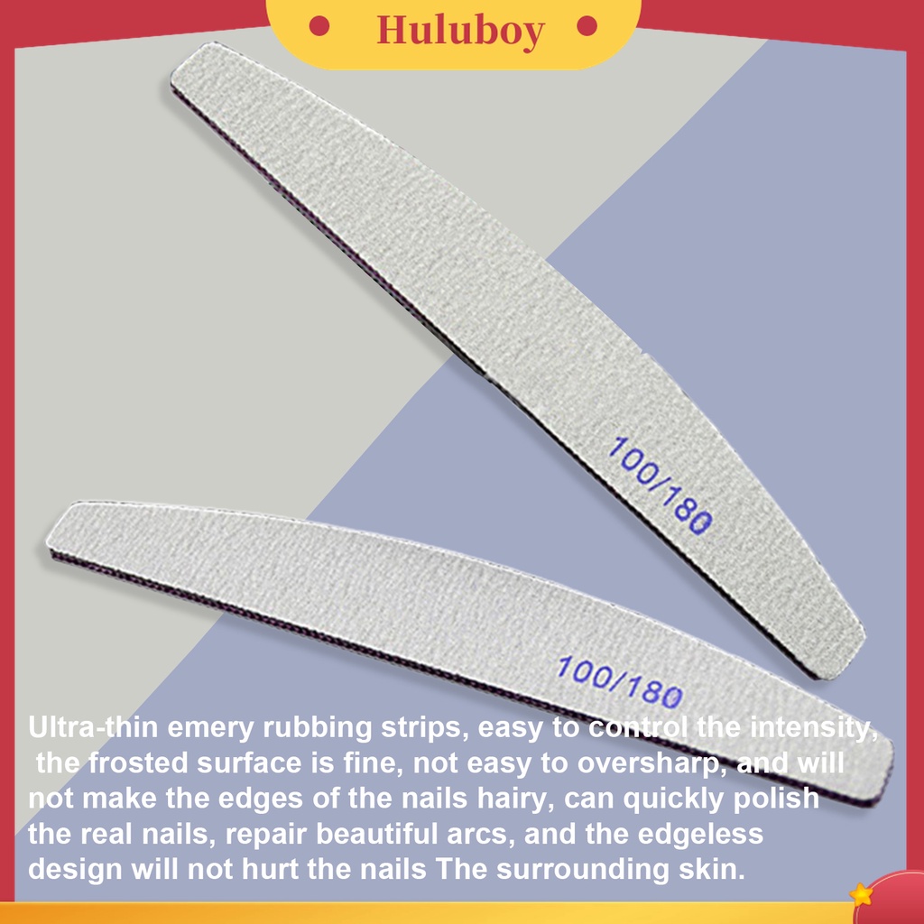 Huluboy Huluboy♡ 25 Pcs Alat Kikir Kuku Palsu Dua Sisi Bahan Akrilik Untuk Salon Manicure