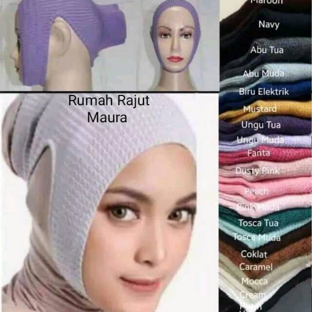 Ciput Rajut Anti Budeg / Inner Hijab / Daleman Kerudung