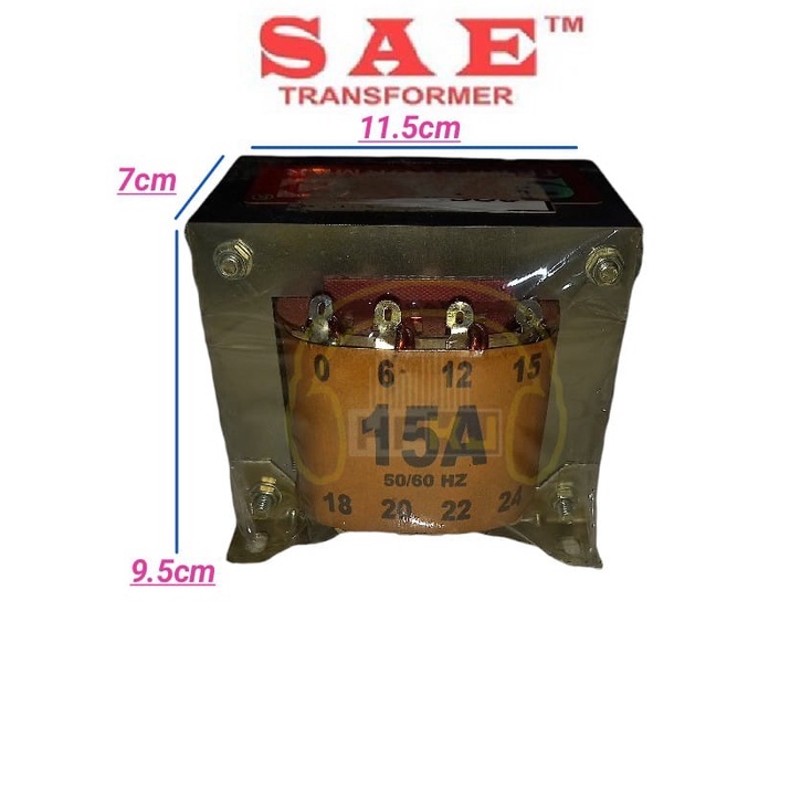 TRAVO SAE 15 A 24V travo 15 amper engkel SAE 15A-24v ( NON CT )