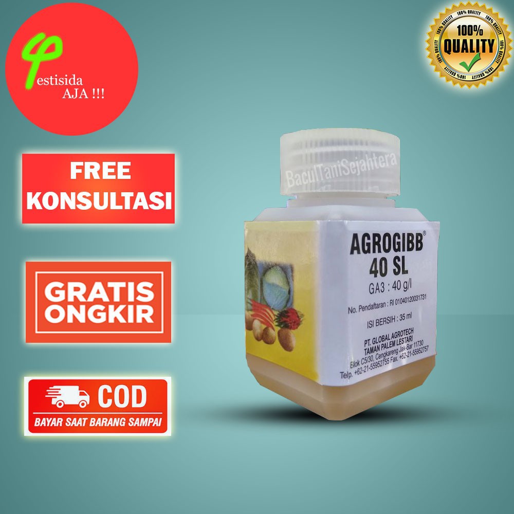 AGROGIB 40 SL ZPT Pembesar Buah Pembesar Batang Daun