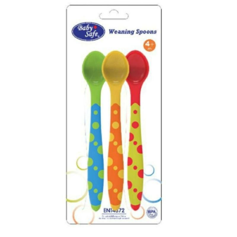 Baby Safe Weaning Spoon 3pcs ( BS351 ) / Sendok Makan