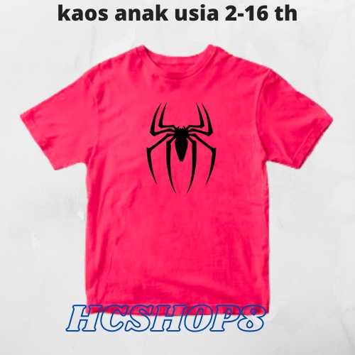 Kaos Anak Ideal Spiderman Usia 2-16th Unisex Cowok Cewek Kaos Oblong Anak Pakaian Anak Laki Laki Perempuan