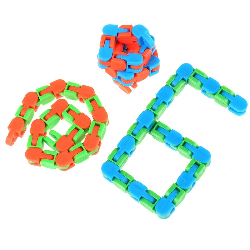 [ Colorful folding chain decompression toys For  children baby ]