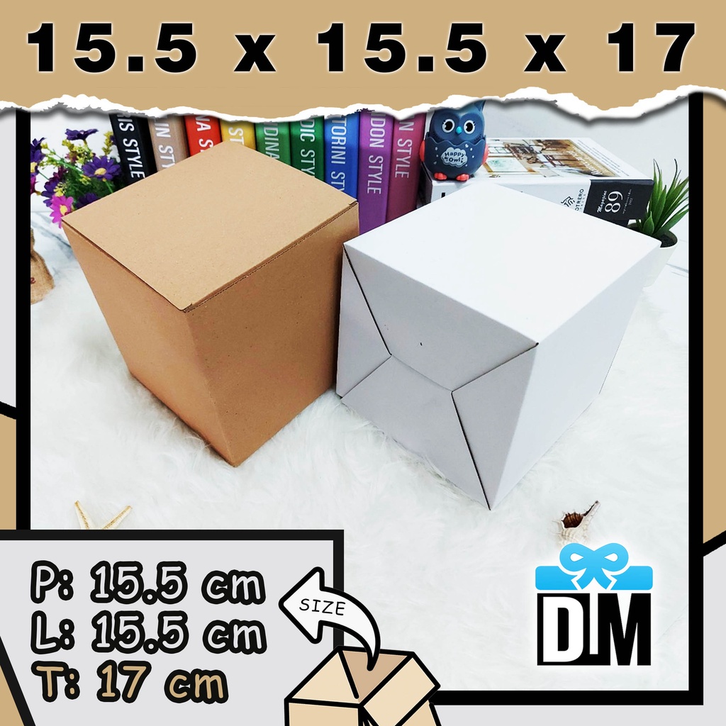 

Kardus 15 x 15 x 17 cm Dus Box 15x15x17 cm Kotak Packing 155 x 155 x 170 mm Dus Hadiah Pajangan Decor