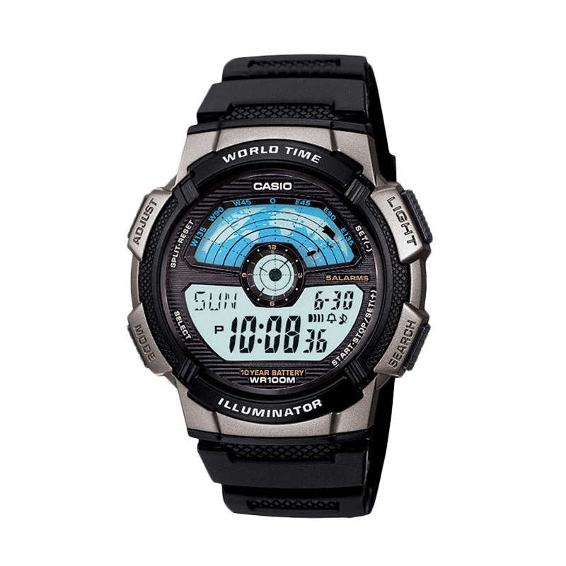 AE-1100W-1A Jam Tangan Rubber Digital Pria Casio Asli Original