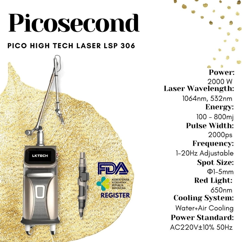 Beauty tools picotech laser picosecond hapus tatto flek removal blackdool whitening peremajaan eye brow remover new tech