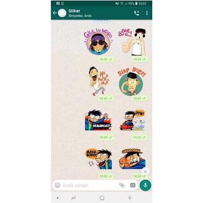 CUSTOM STICKER KARTUN WHATSAPP
