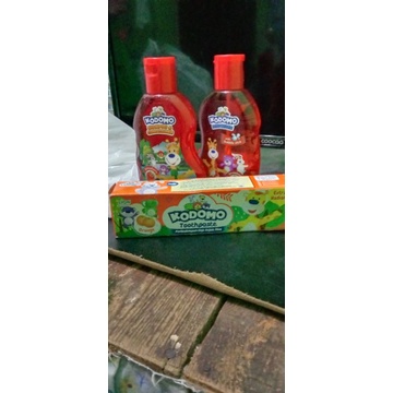 paket shampoo sabun dan pasta gigi KODOMO