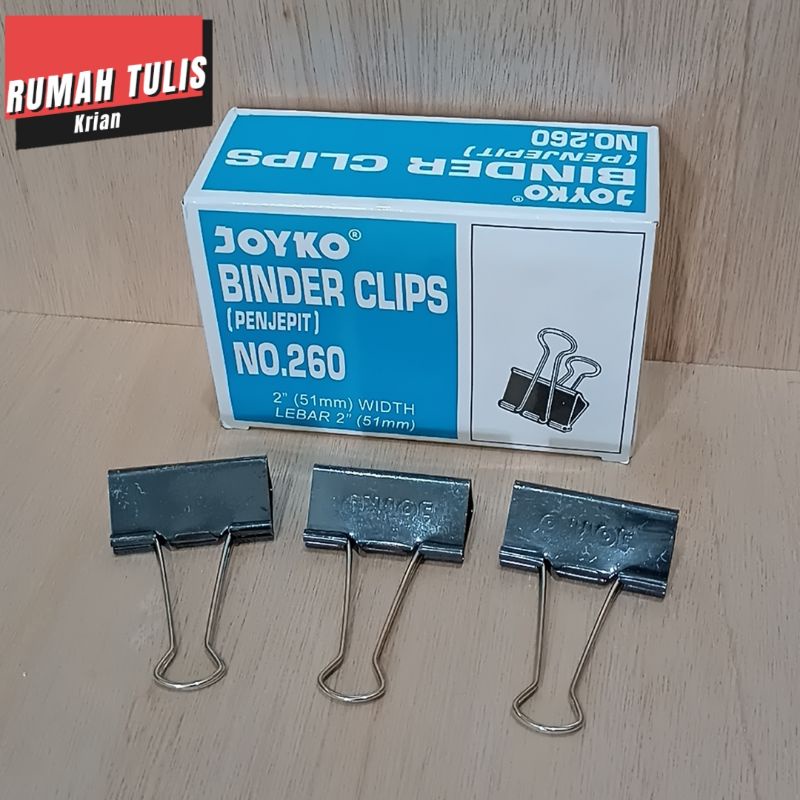 

3Pcs Binder Clip No 260 / Penjepit Kertas