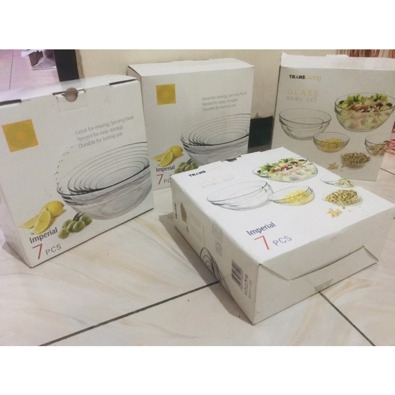 GLASS BOWL SET BY TRANSLIVING