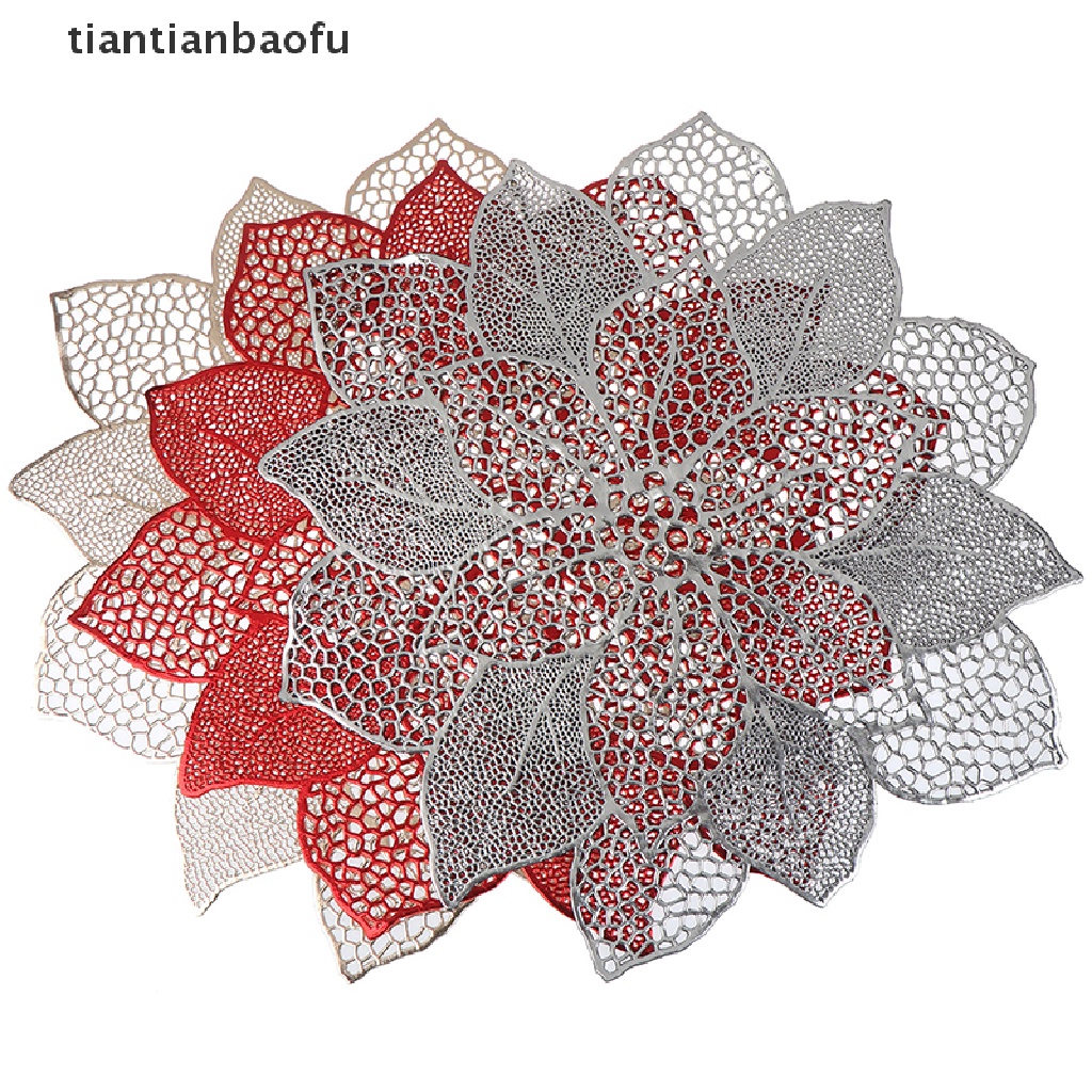 [tiantianbaofu] Placemat Table Mat Simulation Bauhinia Flower PVC Table Pad Coasters Home Decor Boutique