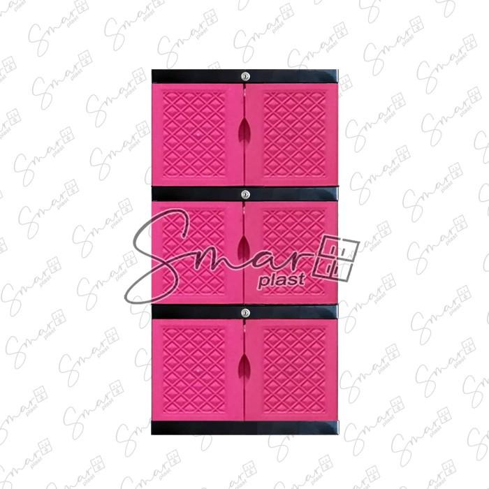 Lemari plastik / rak plastik / lemari pakaian serbaguna mini 3 susun