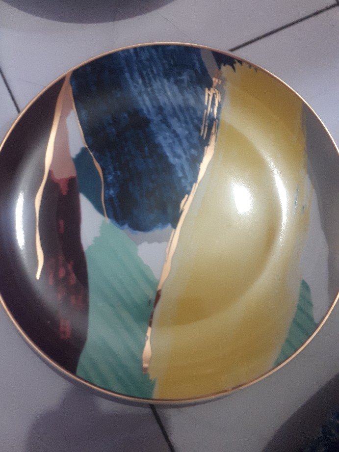 Watercolor Plate Premium Quality Piring Makan