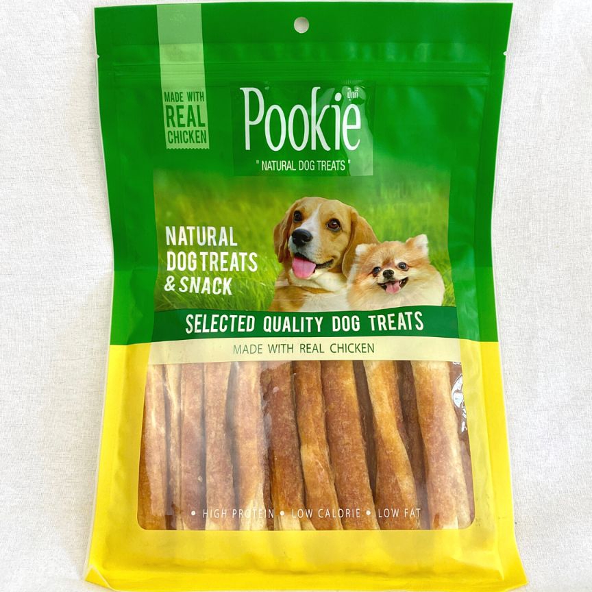 

POOKIE Snack Anjing Jerky Chicken Rolled Fish Blade 200g