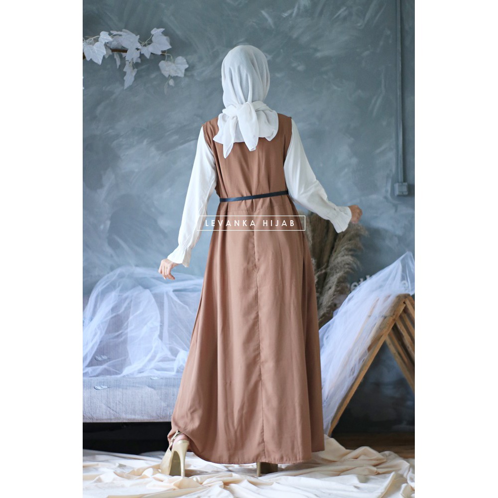 Yukensi Busui atau Gamis Kutung Resleting Bahan Woolpeach / Wolfis