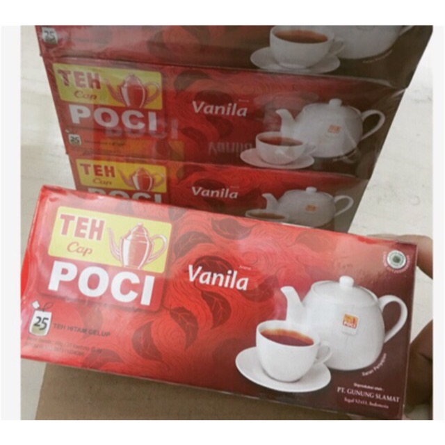 Teh Celup Cap Poci Rasa Vanila (Kotak isi 25 pcs)