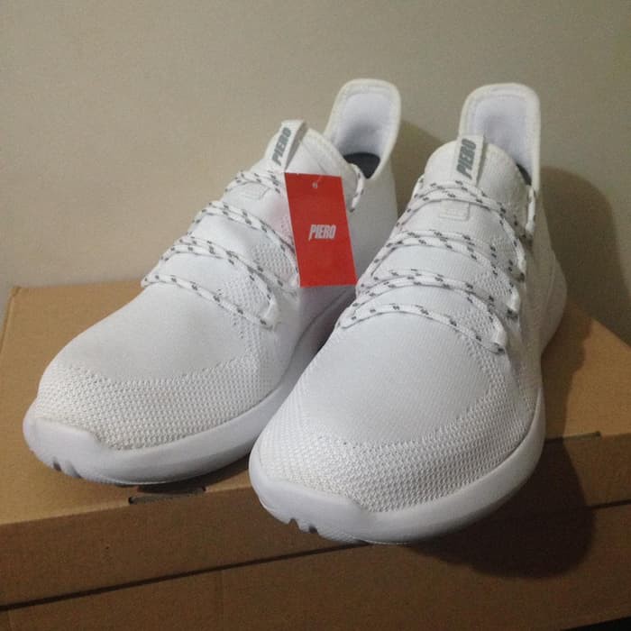 Sepatu Casual Piero Rewind Knit All White Original
