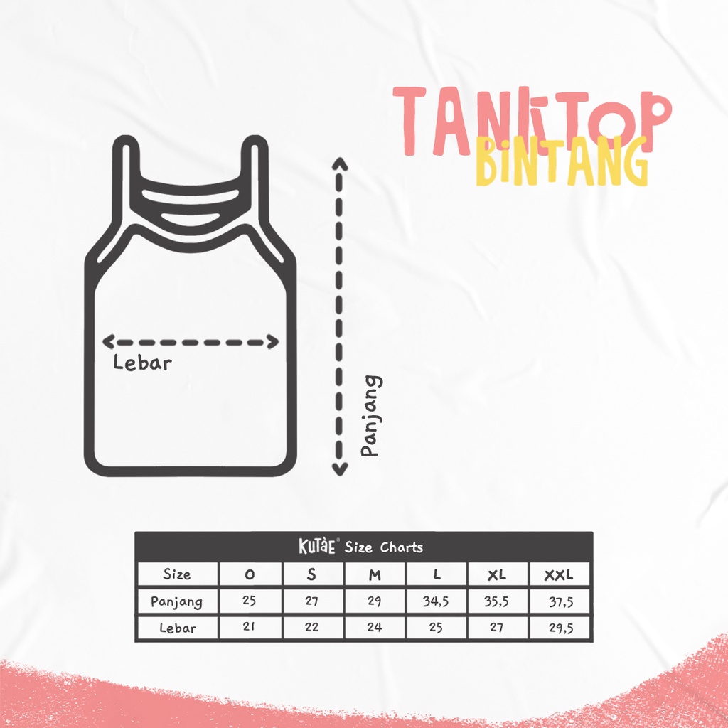 3 PCS TANKTOP / SINGLET ANAK BAYI KUTAE BINTANG-1