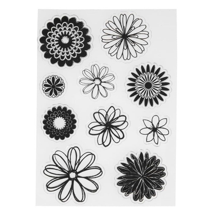 Clear Stamp (Stempel Transparan/Bening) - Flower Mandala Pattern