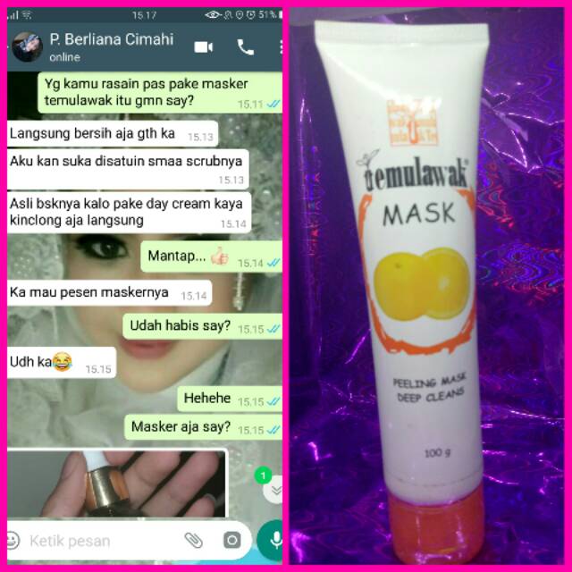 Masker Temulawak Temulawak Peeling Mask Indonesia