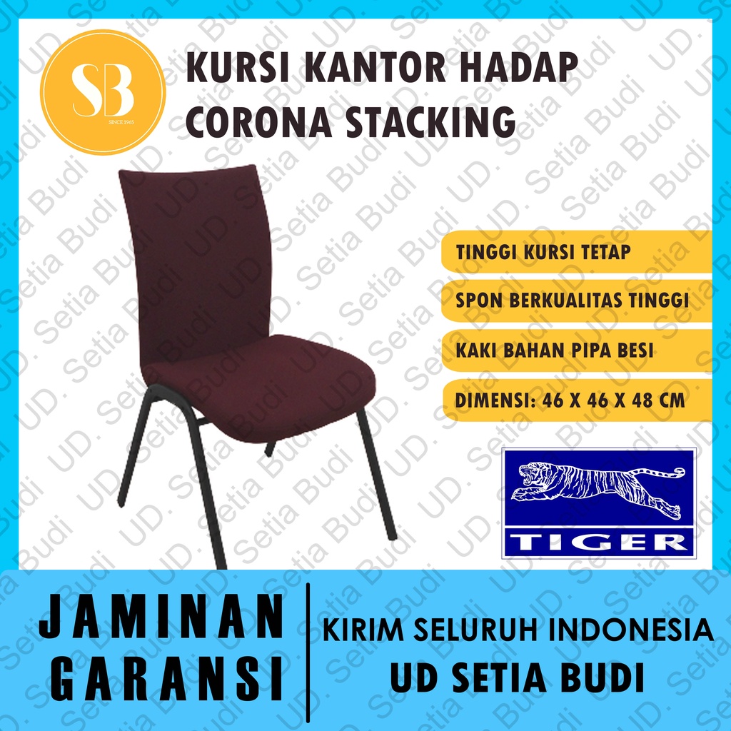 Kursi Kantor Hadap Staff Tiger Corona Stacking