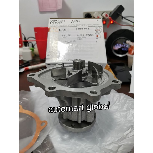 water pump pompa air isuzu dmax 3.0 4jj1 4jk1 8-97132-147-3 i59 npw japan