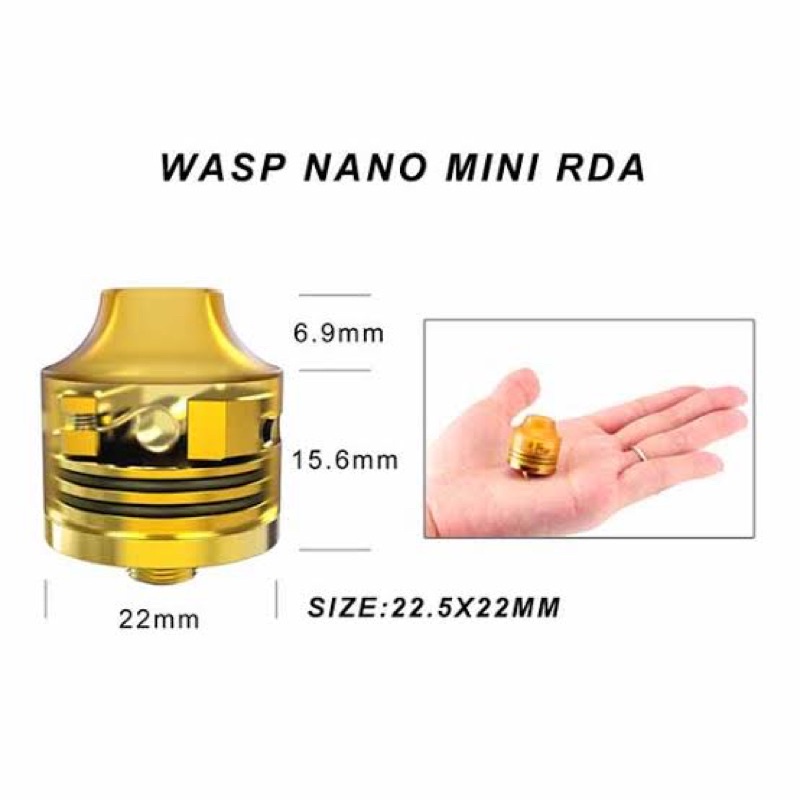 Oumier Wasp Nano RDA 22 MM Atomizer VAPE Authentic