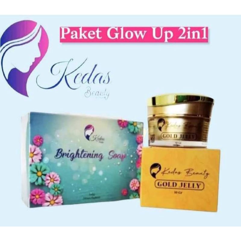 Kedas beauty paket 2in1 gold jelly+sabun