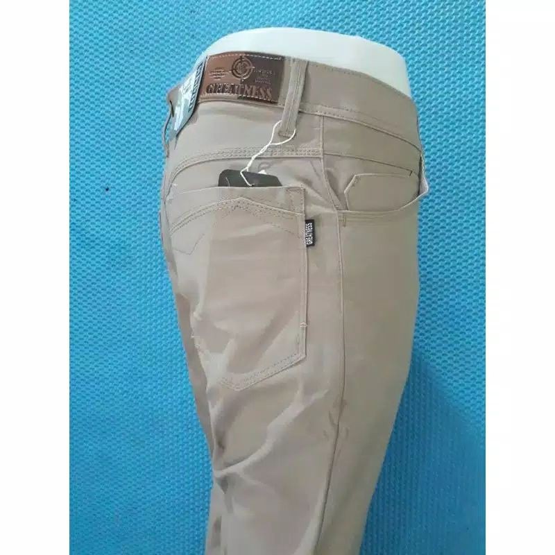 CELANA CHINO PANJANG PRIA SAKU TEMPEL MELAR ELASTIS SIZE 27-38 KWALITAS TERBAIK