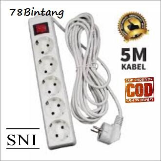 78Bintang Stop Kontak 5Lubang 5Meter - Colokan Listrik - Stop Kontak Listrik