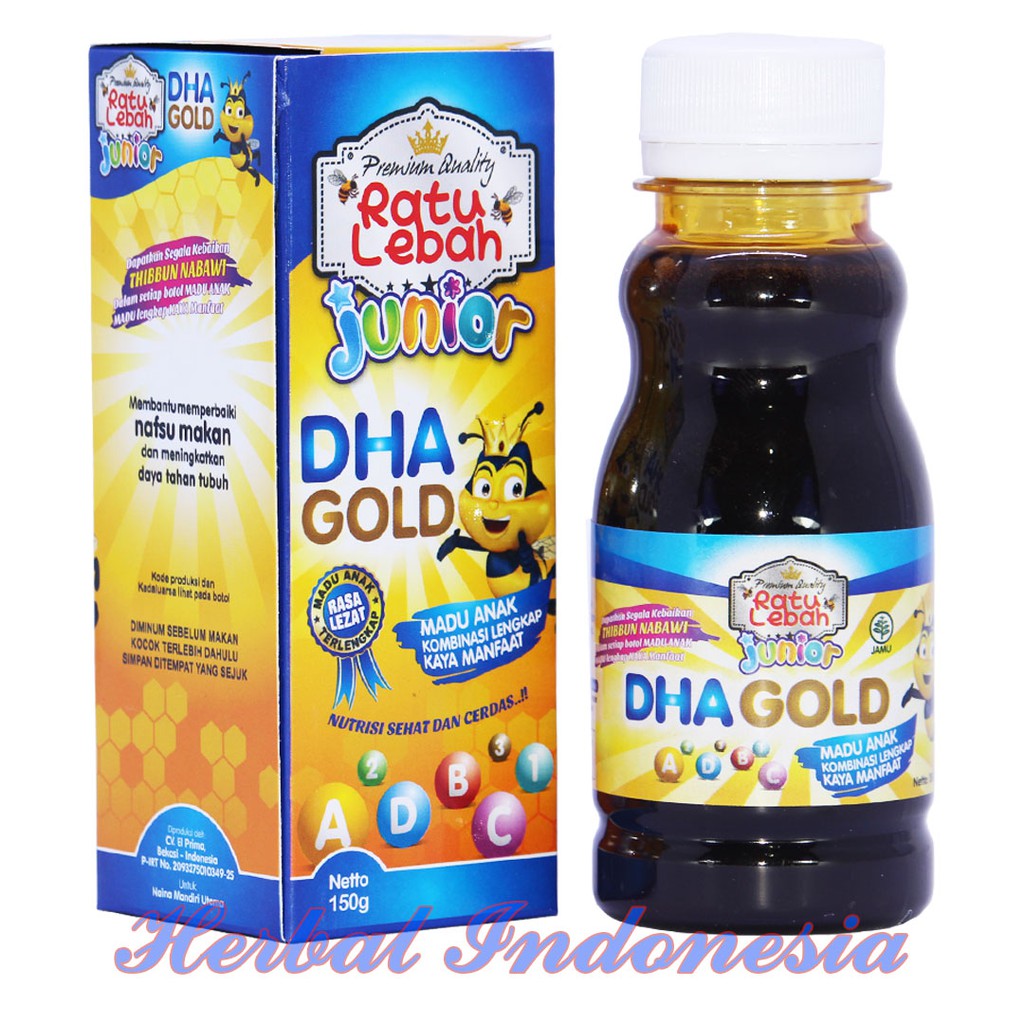 Madu Anak Ratu Lebah Junior DHA GOLD plus Omega 3 DHA Gold Ratu Lebah