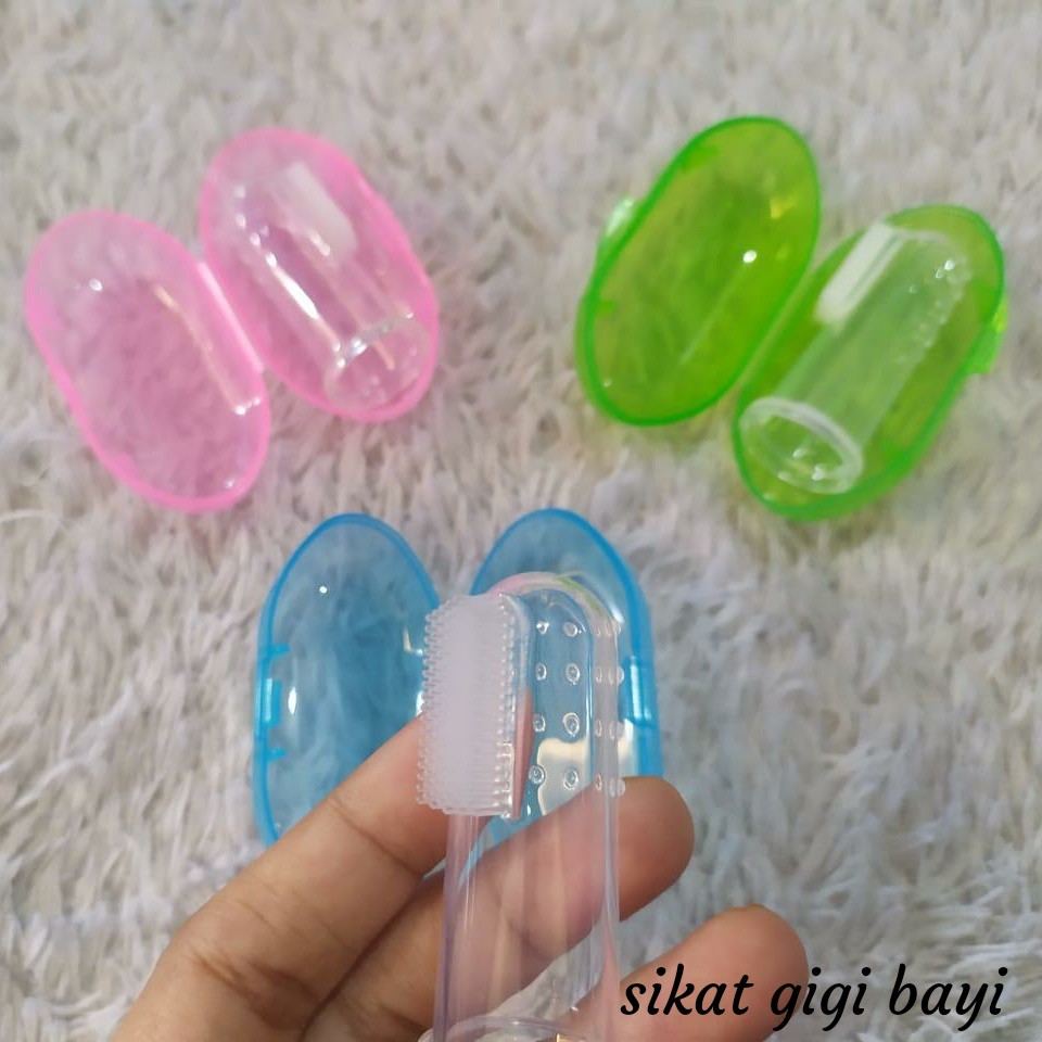 Sikat Gigi Jari Bahan Silikon Lembut untuk Bayi