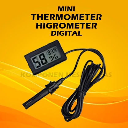 Mini Thermometer Higrometer dengan Kabel Sensor