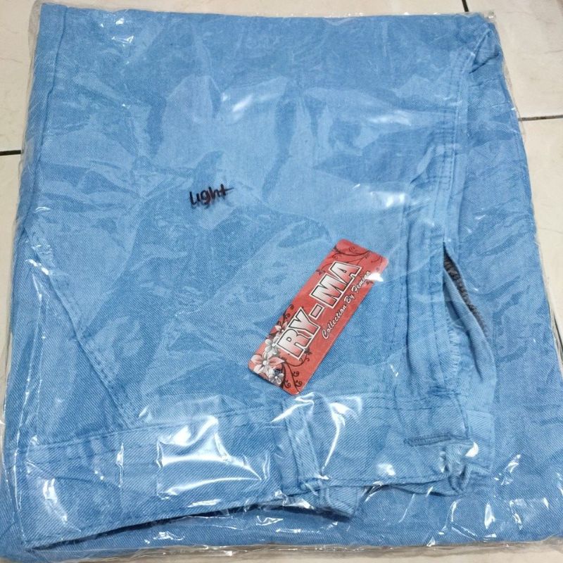 Jeans kulot wanita bahan jeans wash fit to L-Light