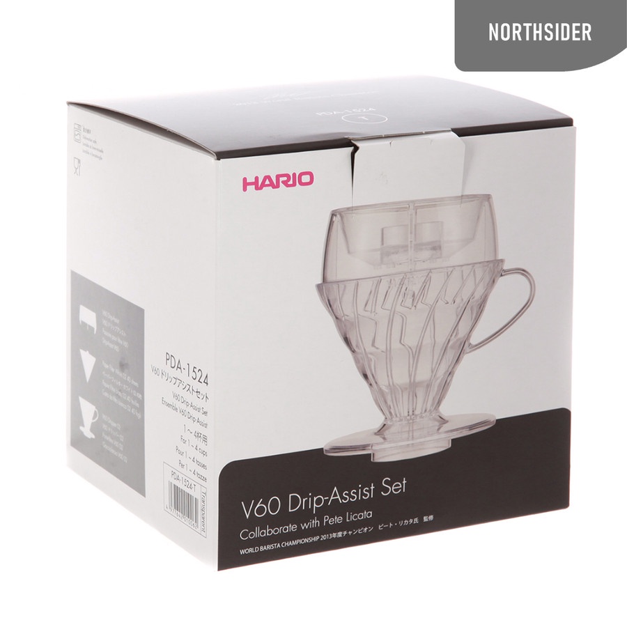 HARIO V60 DRIP-ASSIST SET PDA-1524-T PLASTIC TRANSPARENT