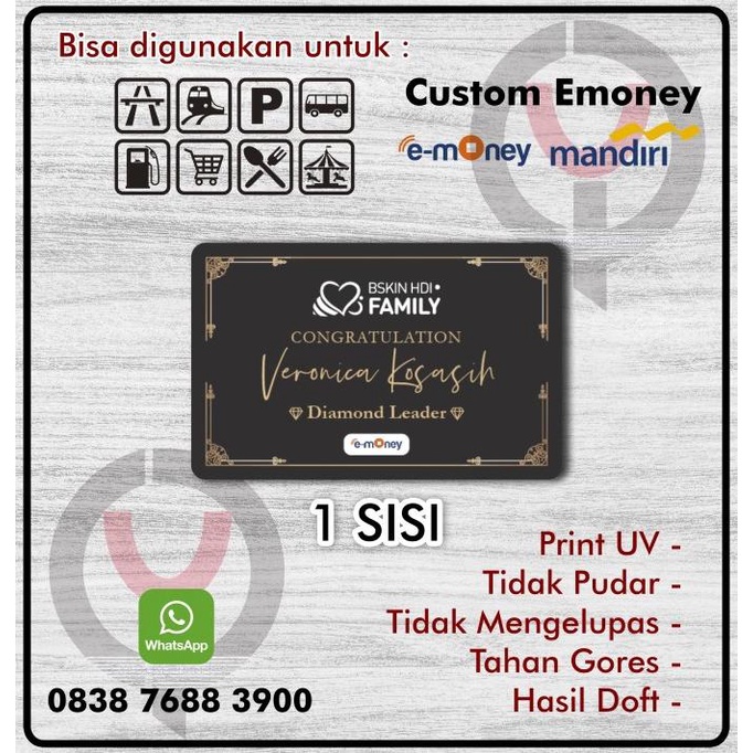 

Office & Stationery | Document Organizer | Custom Kartu E Money / E-Toll Card Mandiri 1 Sisi | Best Seller