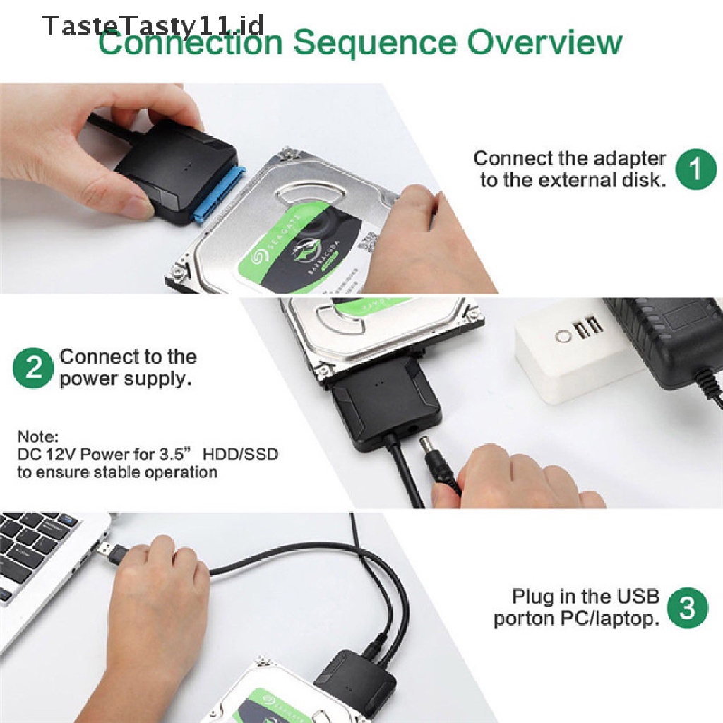 (TasteTasty) Adapter Converter USB 3.0 Ke IDE / SATA Untuk Hard Disk 2.5 / 3.5 &quot;SATA / IDE / SSD