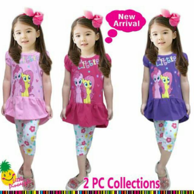 Little Pineapple Little Pony celana putih