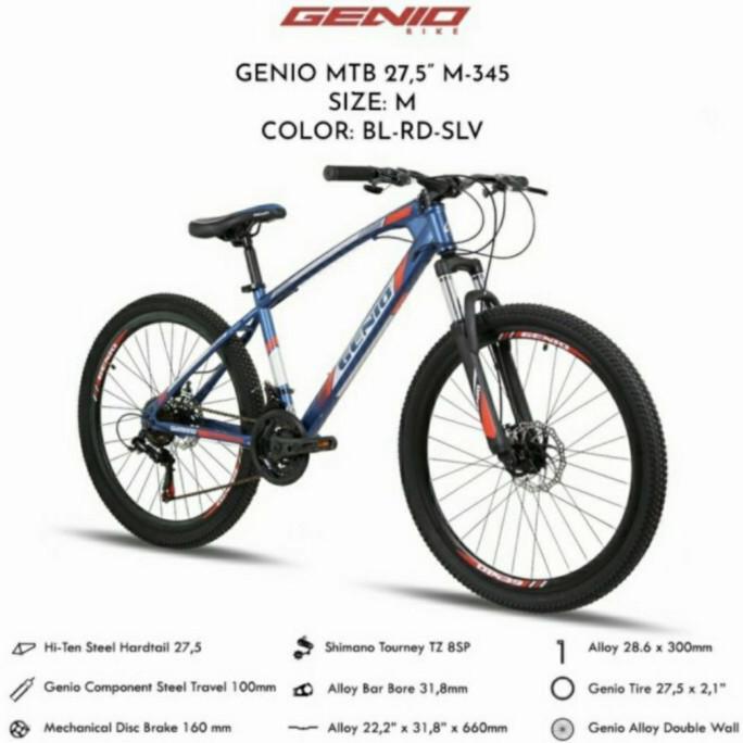 SEPEDA MTB GENIO M345 UNITED 27.5INCH FDGDF34545