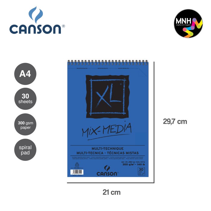 

(BISA COD) Drawing Book Canson XL Mix Media 300G A3 - A5 - A4