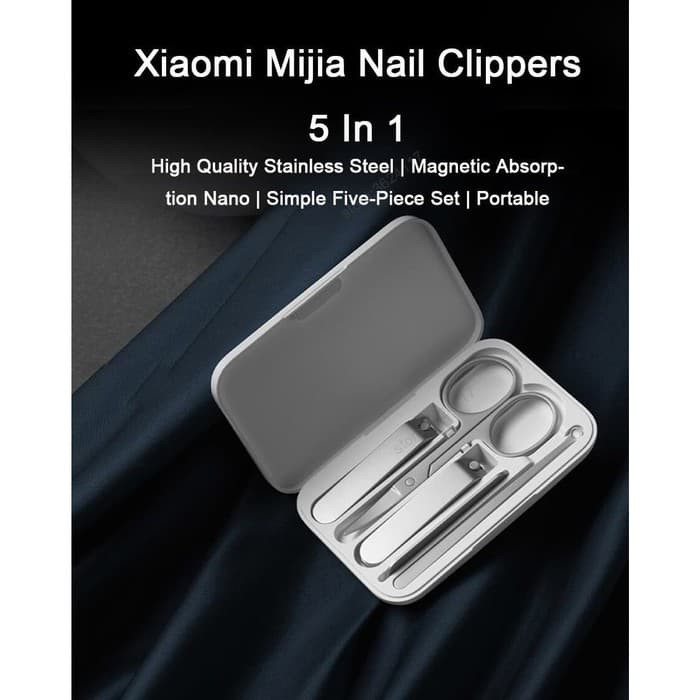 Mijia Nail Clipper Kit set Stainless Steel - 5 in 1 Gunting Kuku