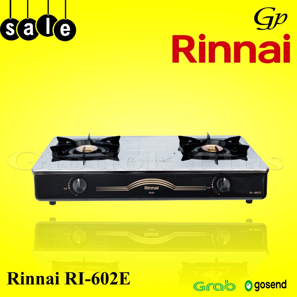 Rinnai ri-602e Kompor Gas 2 Tungku RI602e Api 602 e rinai stainless