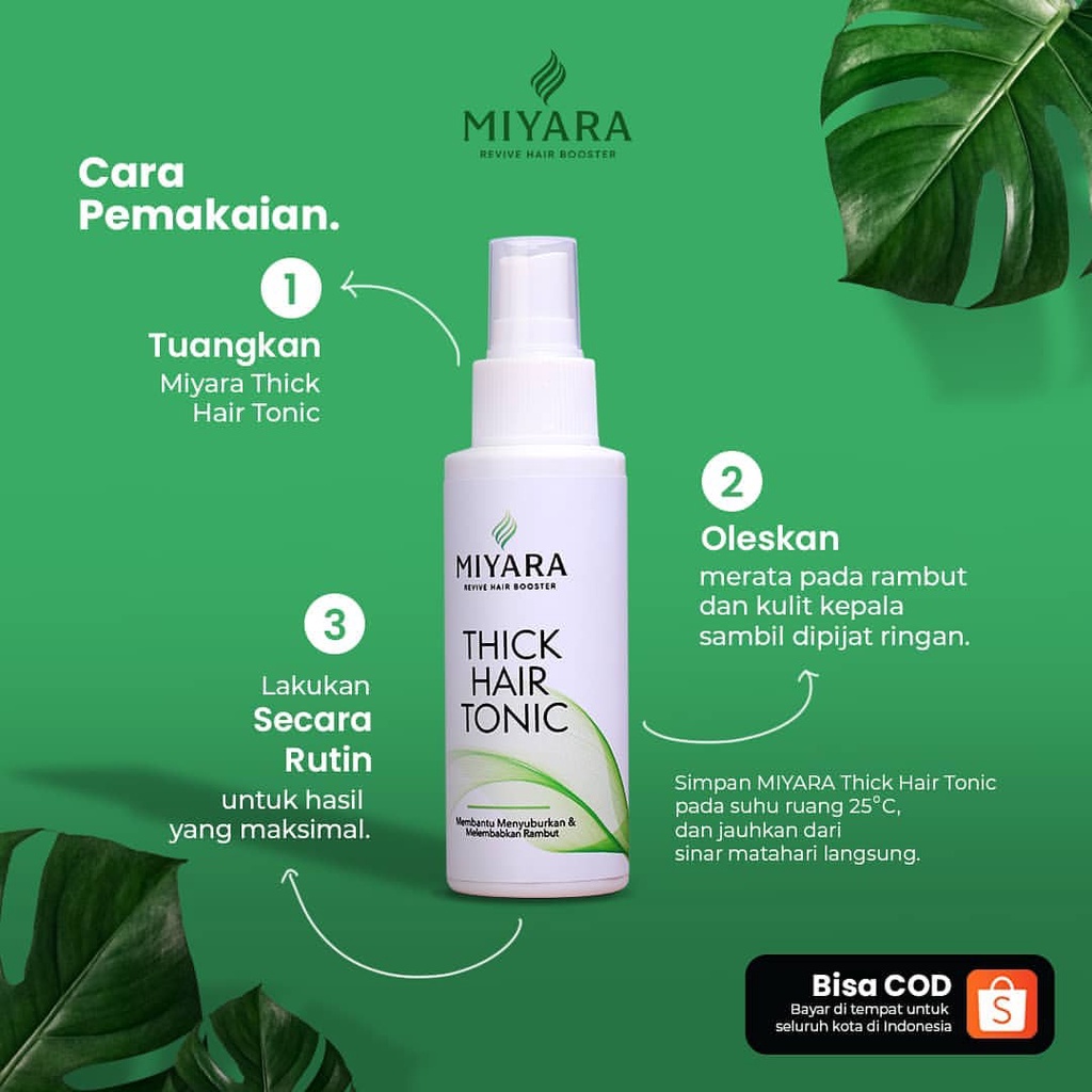 FREE SABUN KECANTIKAN - MIYARA THICK HAIR SHAMPOO AND TONIC - PERAWATAN RAMBUT RONTOK PENUMBUH RAMBUT &amp; VITAMIN RAMBUT