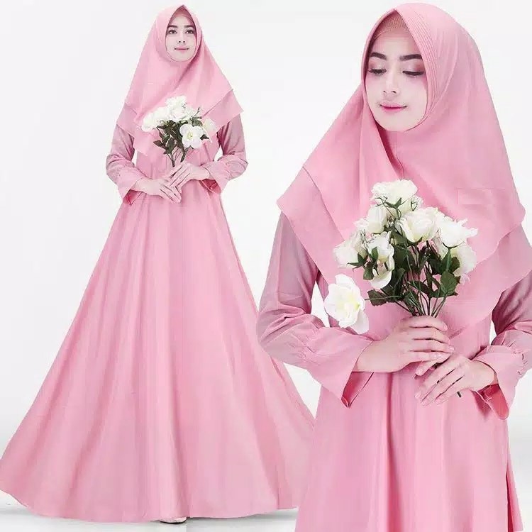 Baju Setelan Wanita Kekinian - One set Wanita - Setelan Tunik - Set Rinosa dan Set Rinsa - Lexoir-Sorea Pink Ash