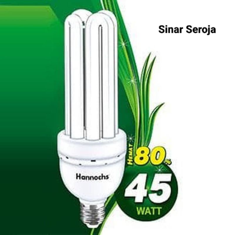 Lampu / Bolam / Plc Hannochs 45 Watt 4 U / 45 w Green