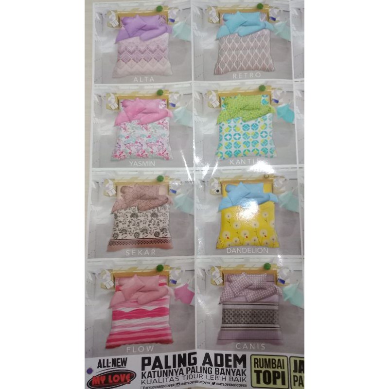 Sprei My Love King Ukuran 180x200 cm Tinggi 30 cm Katun Kualitas Premium