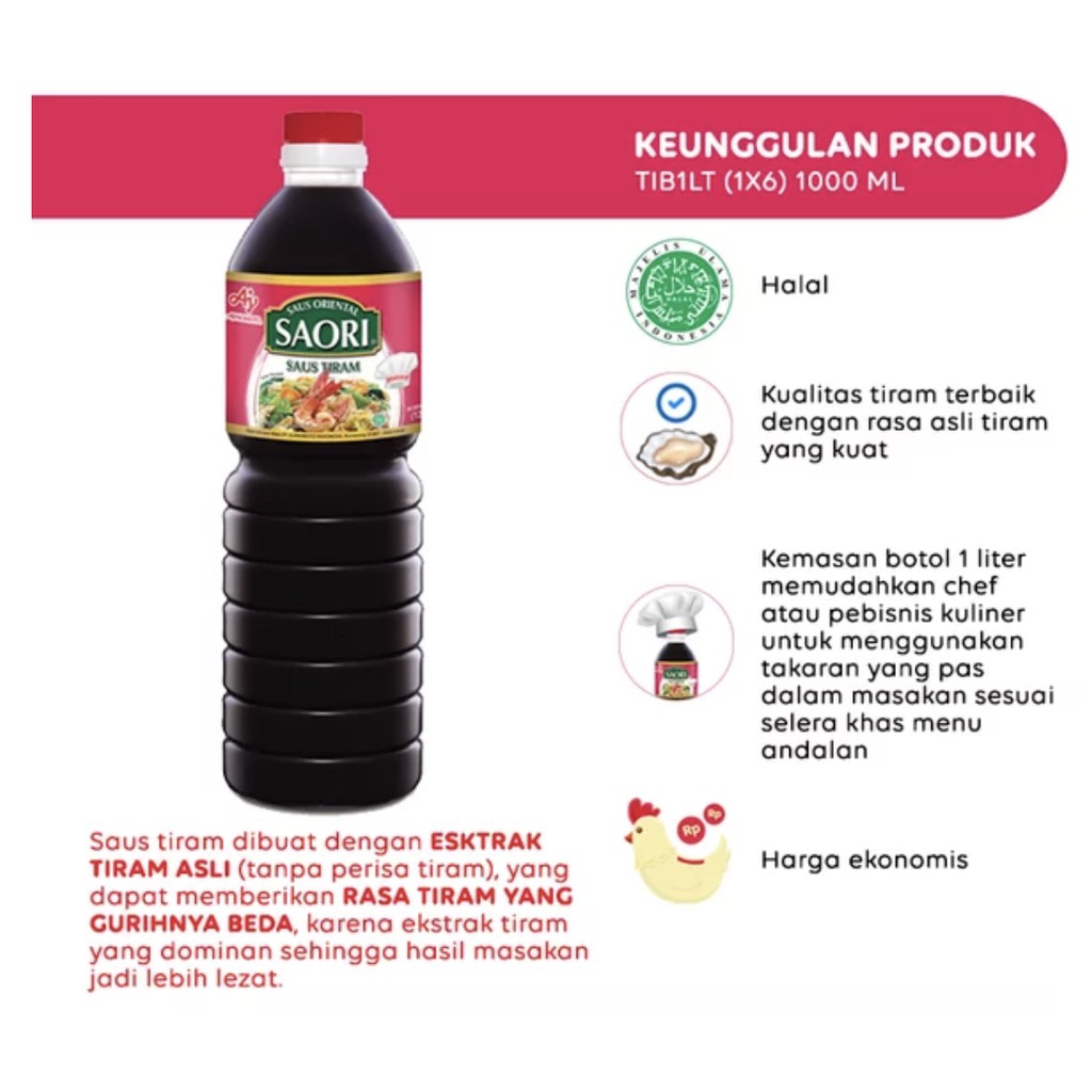 SAORI SAUS TIRAM (SAUS ORIENTAL) 1L/ 1000ml